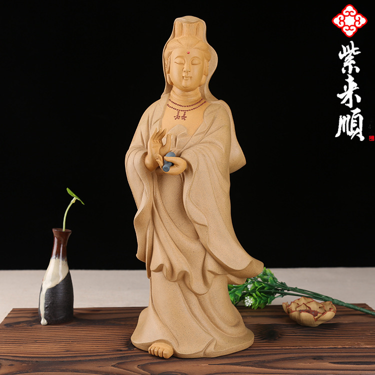 精品手工紫砂摆件文玩雕塑观音工艺品定做出厂价39062|msdalam kategori Ciri-ciri kraftangan, ciri-ciri lain kraf - dari Buy2taobao.com untuk memberikan perkhidmatan ejen Taobao profesional membeli