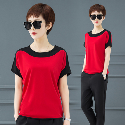 2019夏季新款宽松短袖t恤女大码网红丅恤胖mm打底衫韩版半袖上衣