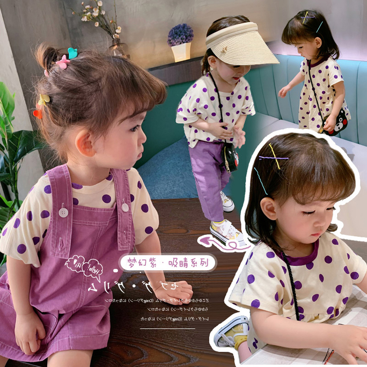 韩版波点女童洋气套装裙宝宝春装背带裙两件套儿童女孩子夏装在类目 童装/婴儿装/亲子装, 套装中 - 来自Buy2taobao.com提供专业的淘宝代购服务