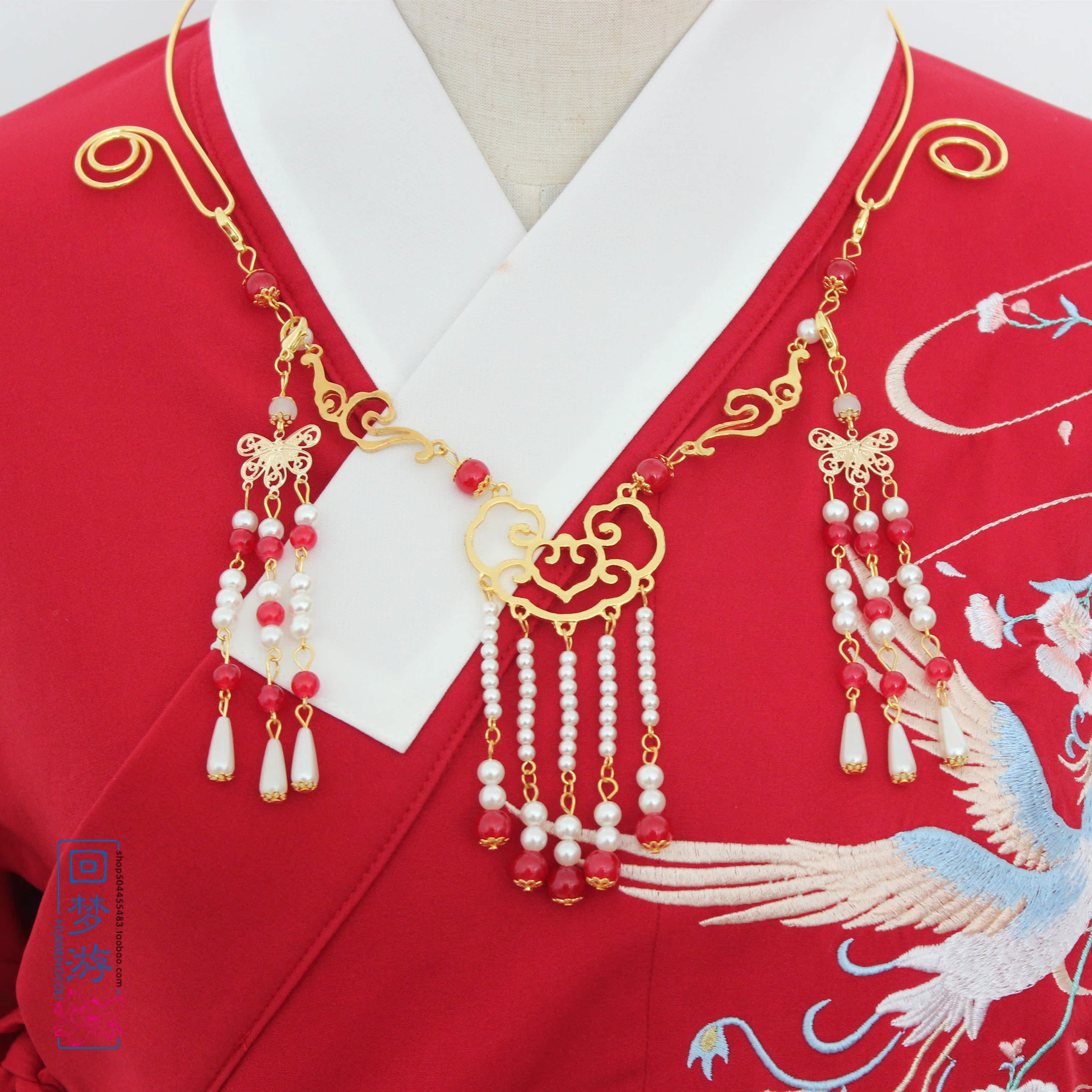 汉服配饰明制珍珠璎珞金色项圈项链古风手作在类目 饰品/流行首饰/时尚饰品新, 项链中 - 来自Buy2taobao.com提供专业的淘宝代购服务
