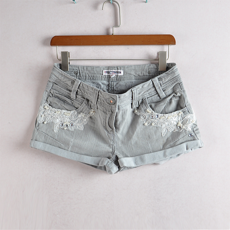 Jeans female summer 2017 The new pants Hanger Wide leg pants Korean version of the hot pants Lace Curling denim shortsin the Women's clothing/Boutique , Jeans category - from Buy2taobao.com to provide professional Taobao agent buy service