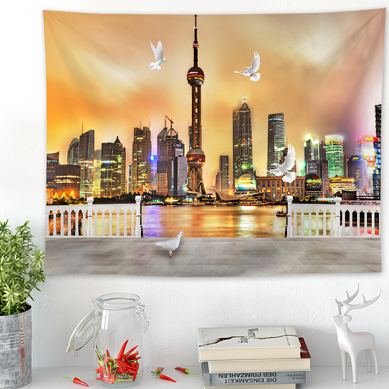 挂布北欧ins挂毯卧室装饰布摄影背景布城市风景画居家墙壁挂隔断在类目 居家布艺, 挂毯/壁毯中 - 来自Buy2taobao.com提供专业的淘宝代购服务