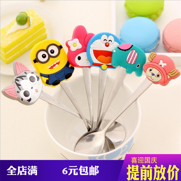 One yuan Following student Jingle cat household Korean lovely Cartoon Stainless steel Spoon activity tableware giftin the Festive supplies/Gift , Cultural and creative products , Cultural and creative tableware category - from Buy2taobao.com to provide professional Taobao agent buy service