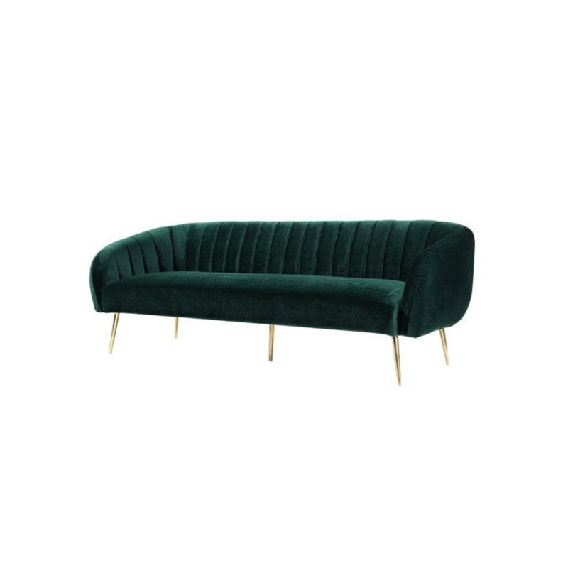 Northern Europe velvet Fabric art sofa Hong Kong style Metal a living room designer couture Three-seat sofa Creative sofain the Residential furniture , Sofa , Sofa category - from Buy2taobao.com to provide professional Taobao agent buy service