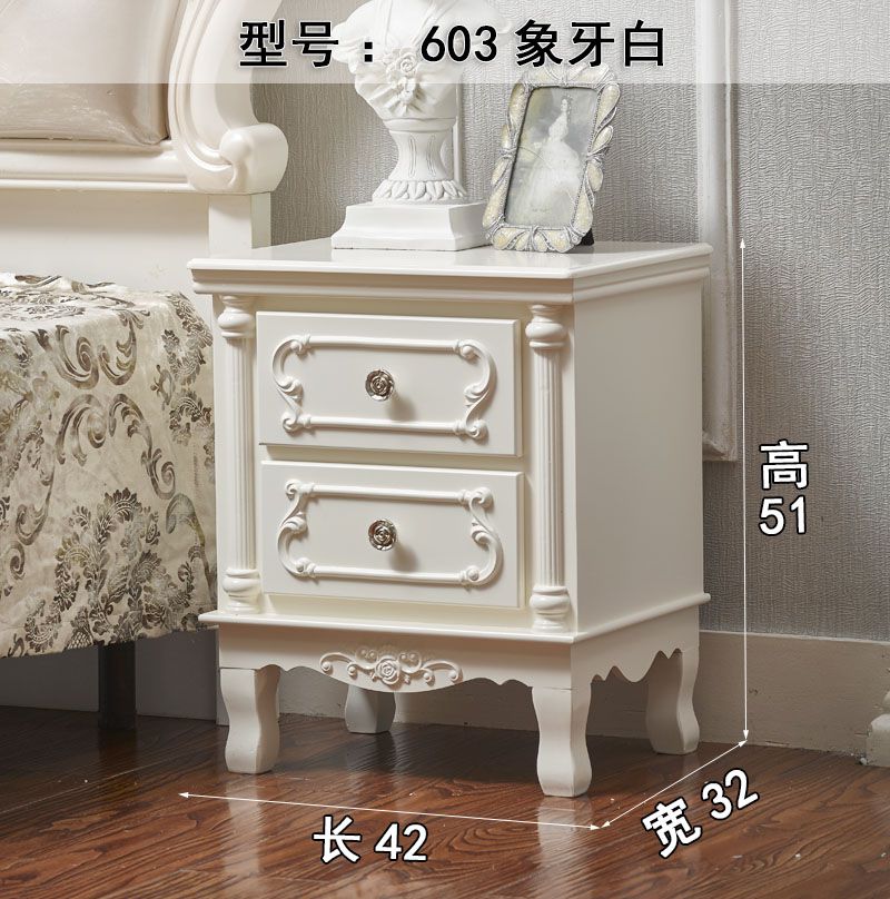 欧式床头柜简约现代象牙白色实木美式法式韩式田园卧室小床边斗柜|ruв категории жилой мебели, кабинет, тумбочка - от Buy2taobao.com для оказания профессиональной услуги покупки агента Taobao