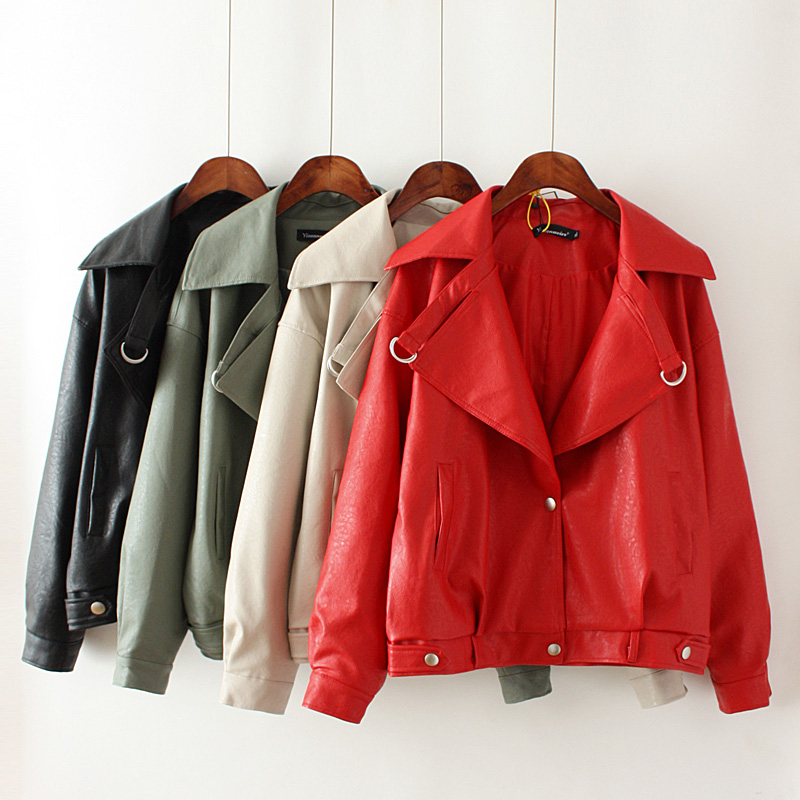new pattern Large Women's wear Easy Solid Jacket leather clothing 2018 Autumn and winter PU coat have cash less than that is registered in the accounts jacketin the Women's clothing/Boutique , Large size women category - from Buy2taobao.com to provide professional Taobao agent buy service