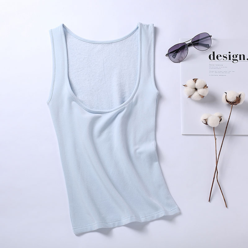 keep warm vest Real silk thickening Plush Corset Breast care Underwear Tight fitting camisole Primer winter Versatilein the Lingerie/Men's underwear/Tracksuit , Warm coat category - from Buy2taobao.com to provide professional Taobao agent buy service