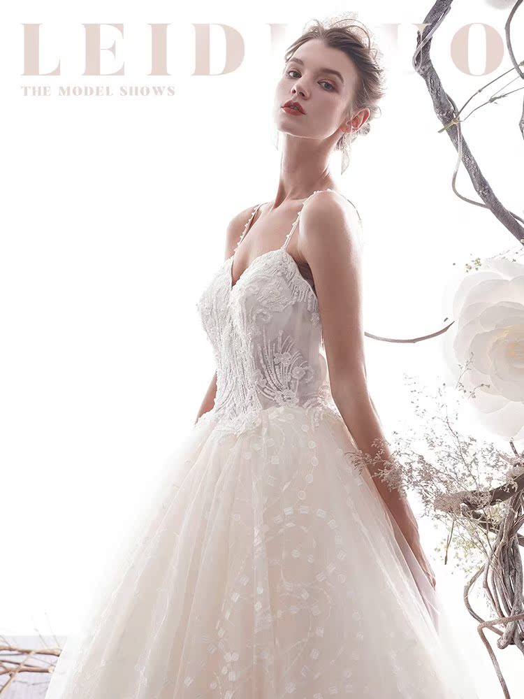 简约森系轻婚纱2019新款新娘结婚礼服吊带公主星空拖尾女孕妇裙|ruв категории Женская одежда, Cвадебные платья, свадебное платье - от Buy2taobao.com для оказания профессиональной услуги покупки агента Taobao
