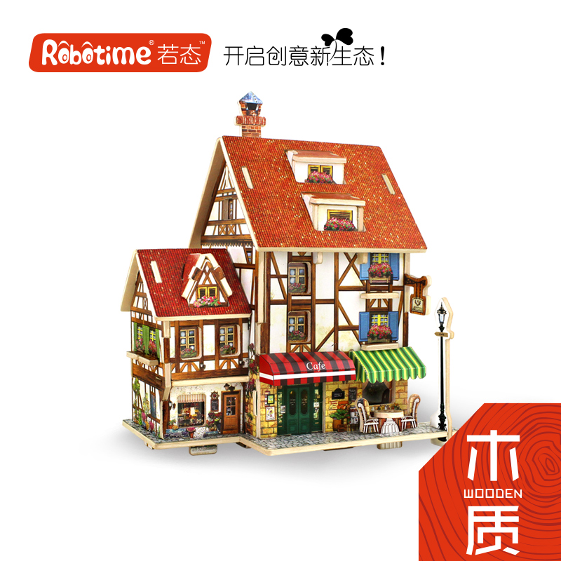 若态diy手工3d木质立体拼图房子小屋玩具拼装模型六一儿童节礼物在类目 玩具/童车/益智/积木/模型, 串珠/拼图/配对/拆装/敲打玩具, 拼图/拼板中 - 来自Buy2taobao.com提供专业的淘宝代购服务