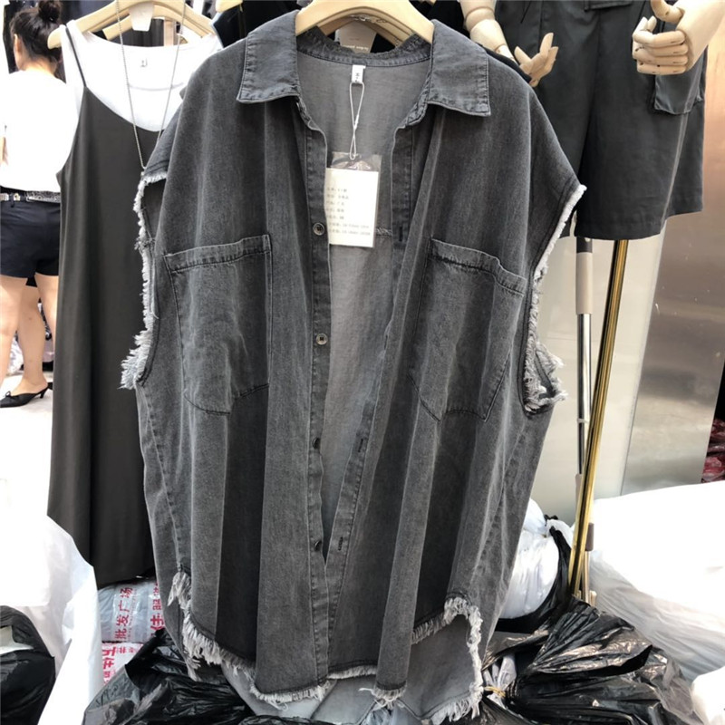 summer New products Korean Edition Sleeveless cowboy Vest Easy coat Flash Solid Mid length version waistcoat Jeansin the Women's clothing/Boutique , Maga category - from Buy2taobao.com to provide professional Taobao agent buy service