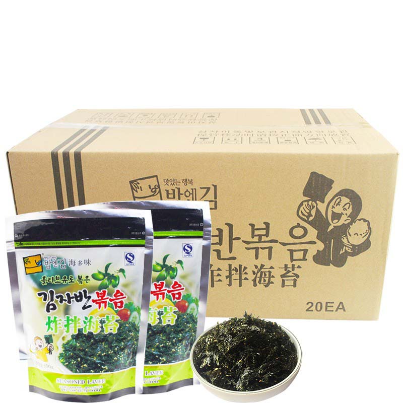 Full container Sea more flavor Crispy Seaweed snacks Sushi Bibimbap Laver Fried Seaweed 70g*20 bagin the Snacks/Nuts/Specialty , Squid/Dried fish/Seafood ready , Seaweed Series category - from Buy2taobao.com to provide professional Taobao agent buy service