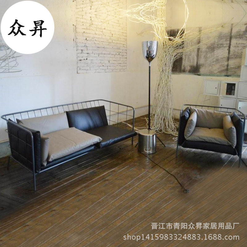 美式铁艺休闲沙发椅 客厅简易单人双人沙发 酒吧复古卡座沙发椅|msdalam kategori Perniagaan/perabot pejabat, perabot pejabat, sofa ruang tamu/meja teh, Sofa - dari Buy2taobao.com untuk memberikan perkhidmatan ejen Taobao profesional membeli