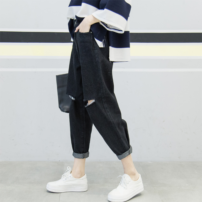 春夏破洞牛仔褲女寬松九分韓版百搭學生港味褲子bf風哈倫褲潮七分在類目 女裝/女士精品, 牛仔褲中 - 來自Buy2taobao.com提供專業的淘寶代購服務