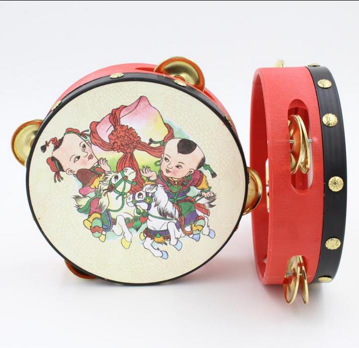 Nation children Hand shake Tambourine kindergarten dance Tambourine Tambourine baby Blow Musical Instruments Toys Hand drum beatin the Musical Instruments/Guitar/Piano/Fitting , Western musical instruments , Western percussion , Djembe category - from Buy2taobao.com to provide professional Taobao agent buy service