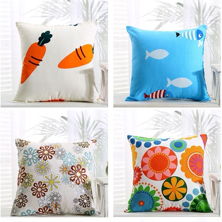 Cotton Pillowcase Excluding Bedside Cushion cover automobile Pillow chair sofa Backrest pad 45/50 customizedin the Home Fabric , Pillow/Pillow category - from Buy2taobao.com to provide professional Taobao agent buy service