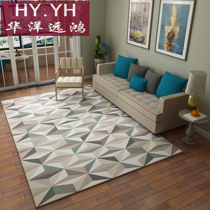 washing carpet a living room tea table Bedroom bedside blanket Modern simplicity Geometry rectangle Room carpet Northern Europein the Home Fabric , Carpet category - from Buy2taobao.com to provide professional Taobao agent buy service