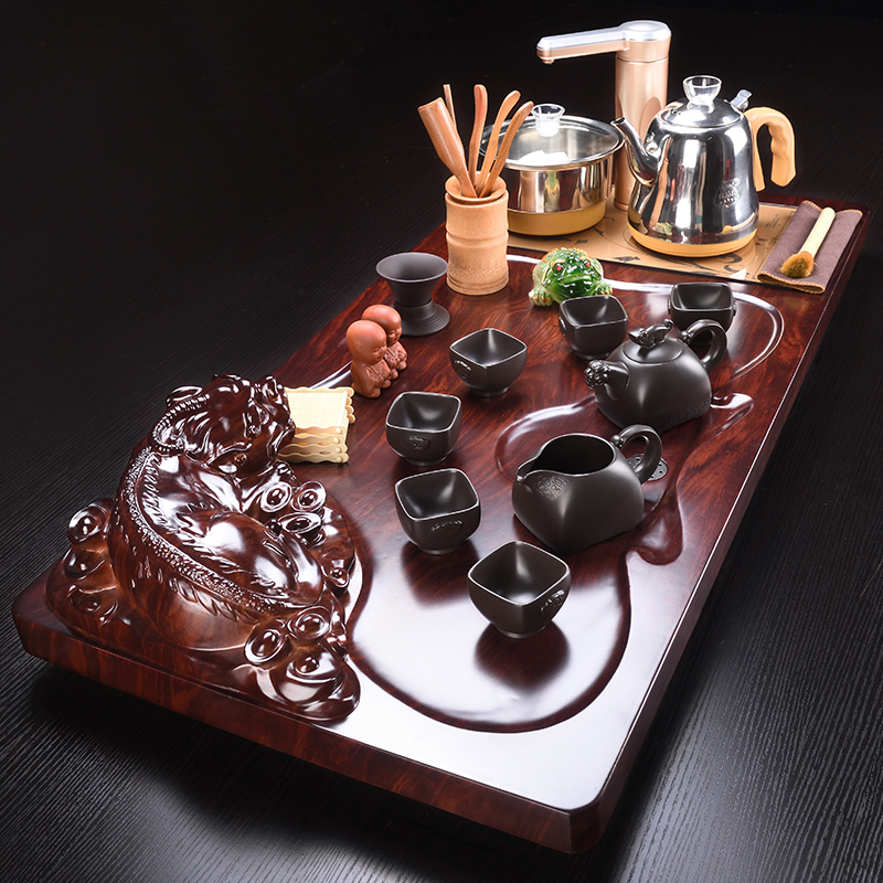 Kungfu Online Tea Set household Simplicity solid wood tea tray Chahai Tea Service Saucer drawer Storage trumpet Teahousein the Tableware , Tea set , Kung Fu Tea category - from Buy2taobao.com to provide professional Taobao agent buy service
