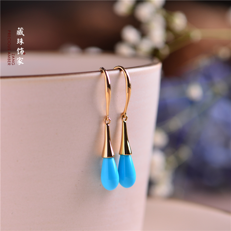 Tibetan beads home natural Turquoise Earrings American Sleeping Beauty 18K Mosaic 6in the Accessories/Fashion Jewelry, Pendant/Pendant category - from Buy2taobao.com to provide professional Taobao agent buy service