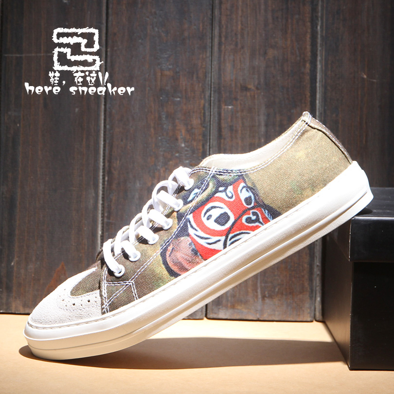 Harajuku canvas shoe Metrosexual Graffiti skate shoes Korean Edition Youth Frenum 2019 Europe station summer Cloth shoesin the Men's Shoes, Canvas shoes category - from Buy2taobao.com to provide professional Taobao agent buy service