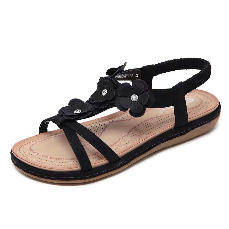 Sandals flower rhinestones large size flat shoes beach shoesin the Women's Shoes, Canvas shoes category - from Buy2taobao.com to provide professional Taobao agent buy service