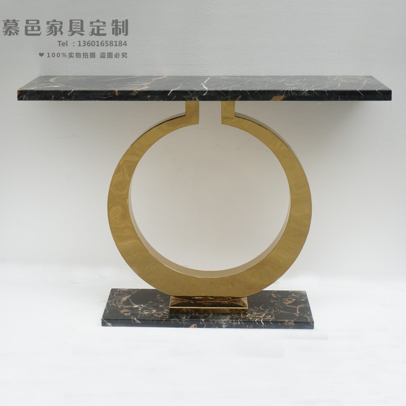 北欧轻奢玄关台不锈钢金属玄关桌大理石玄关柜样板间门厅装饰柜|ruв категории жилой мебели, несколько видов, угол несколько/край несколько - от Buy2taobao.com для оказания профессиональной услуги покупки агента Taobao