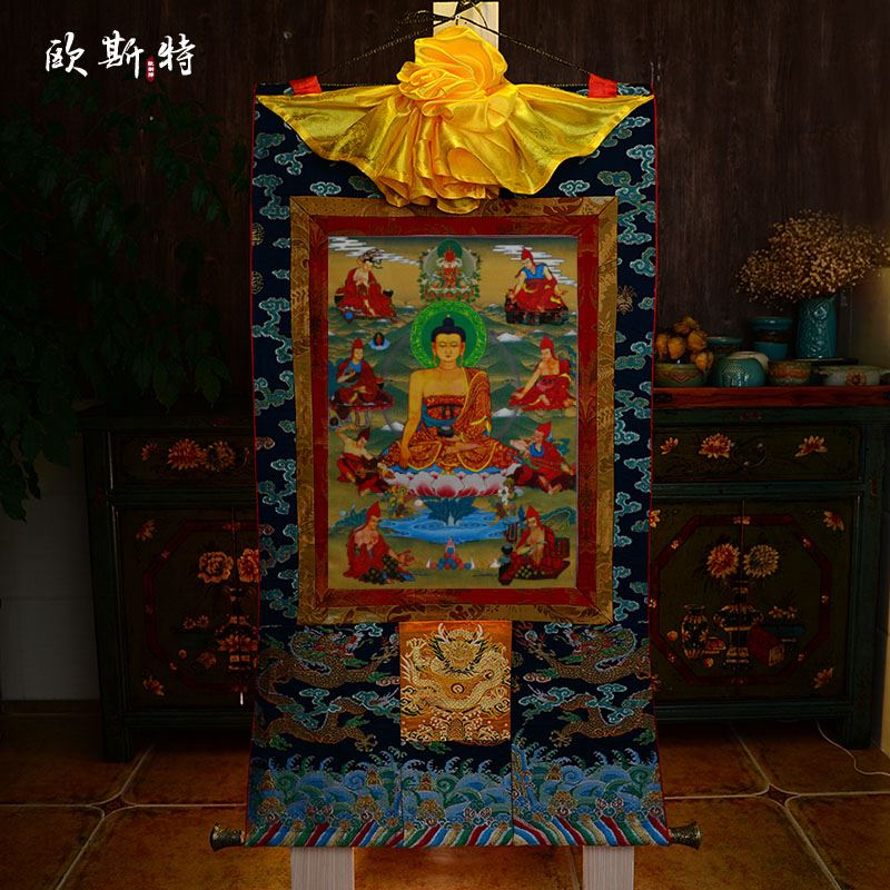 Tibet mineral Pigment Painted Heart Shakya Buddha portrait Decorative painting Sakyamuni Buddha Buddha statue Thangka Hanging picturein the Home accessories , Decorative painting , Modern decorative painting category - from Buy2taobao.com to provide professional Taobao agent buy service