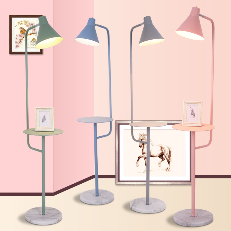 New products Macaroon tea table Lights Northern Europe Iron art Scrub Paint bedroom a living room Study Bedside LED Vertical lampin the Decoration main material , Lamps , Floor lamp category - from Buy2taobao.com to provide professional Taobao agent buy service