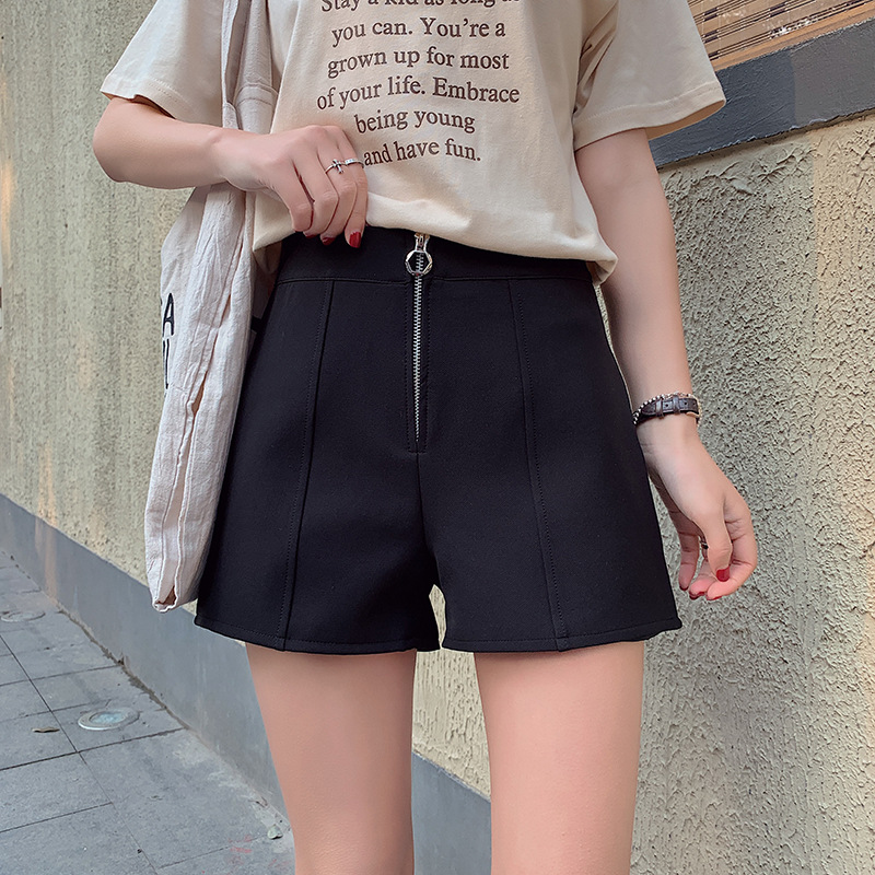 2019夏季新款高腰短裤女修身显瘦a字三分裤韩版阔腿裤女式休闲裤在类目 女装/女士精品, 裤子, 休闲裤中 - 来自Buy2taobao.com提供专业的淘宝代购服务