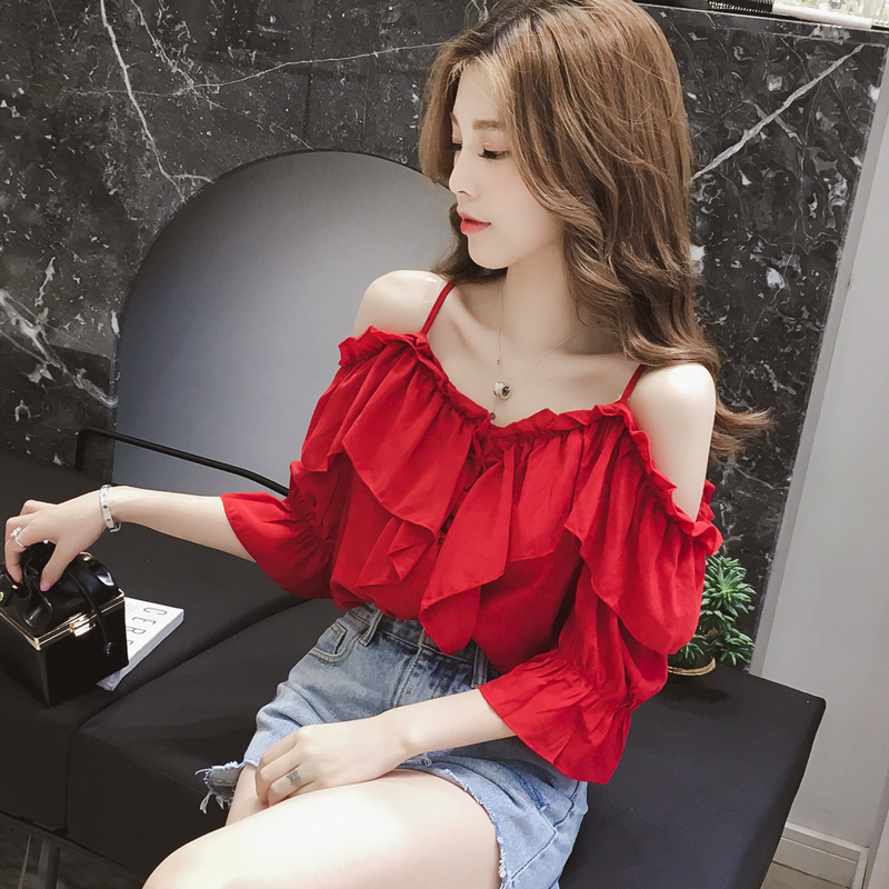 summer Women's wear new pattern strapless sexy Lotus leaf jacket gules camisole Primer Blouse Confidante studentin the Women's clothing/Boutique , Large size women category - from Buy2taobao.com to provide professional Taobao agent buy service