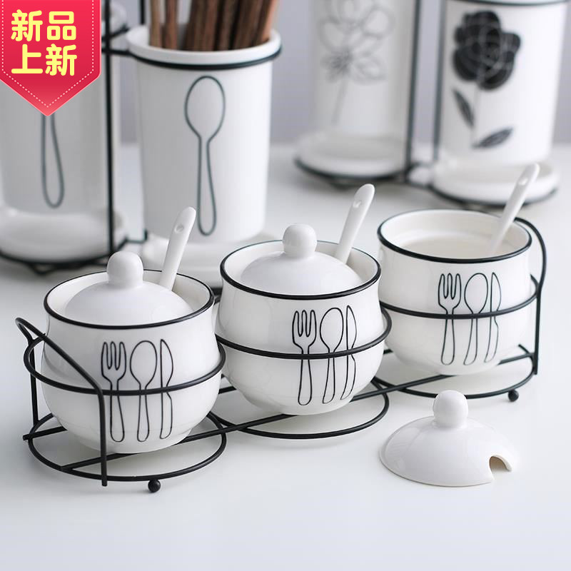 商用酱料杯圆形餐桌调味盒烧烤家用陶瓷调味罐套装小百货厨房用品|msdalam kategori dapur/memasak Appliances, Alat dapur/Penyimpanan dapur, botol penyimpanan/bekas penyimpanan dapur, botol perasa - dari Buy2taobao.com untuk memberikan perkhidmatan ejen Taobao profesional membeli
