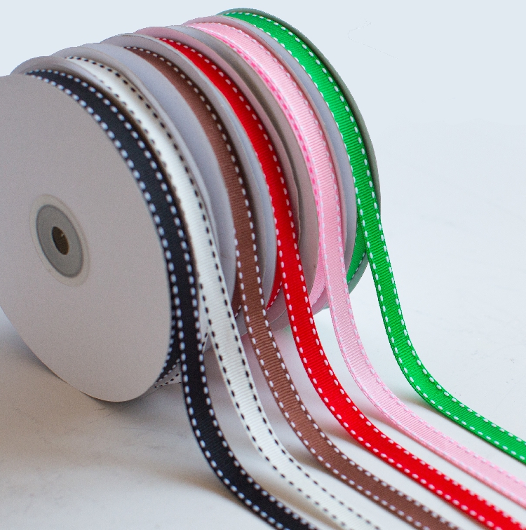 Rib Webbing gift packing Thread silk ribbon Two-sided Dashed 1cm Coffee gules Pinkin the Home Fabric , Sew DIY Material,Tools and finished products , Sew DIY Fitting/Accessories/Accessories , Ribbon/Ribbons/Cloth belt category - from Buy2taobao.com to provide professional Taobao agent buy service