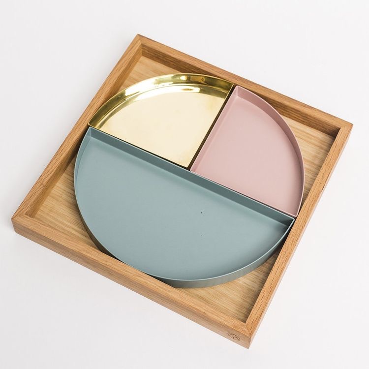 Denmark imports AYTM UNITY Walnut Tray Metal colour Semicircle Tray Storage Free combinationin the Home accessories , Decorative items , Fruit plate/Fruit baskets category - from Buy2taobao.com to provide professional Taobao agent buy service