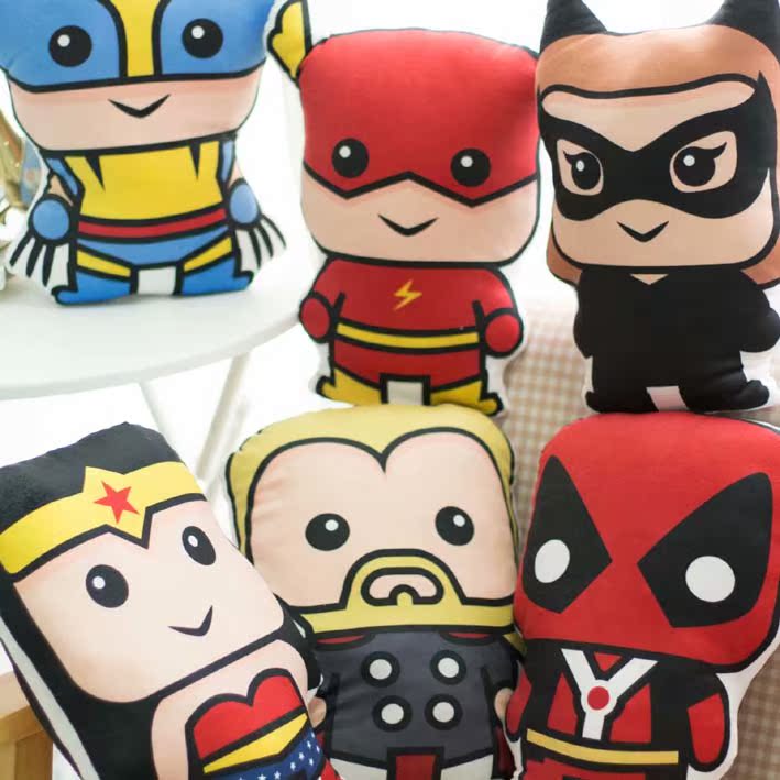 Avenger Alliance periphery Pillows Captain America Q version Man Wai Pillows Pillow Cushion superman Pillows Cushionin the Home Fabric , Pillow/Pillow category - from Buy2taobao.com to provide professional Taobao agent buy service