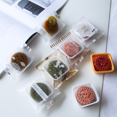 中秋节 月饼蛋黄酥包装袋塑料袋半透明机封袋包装盒100枚 不含托