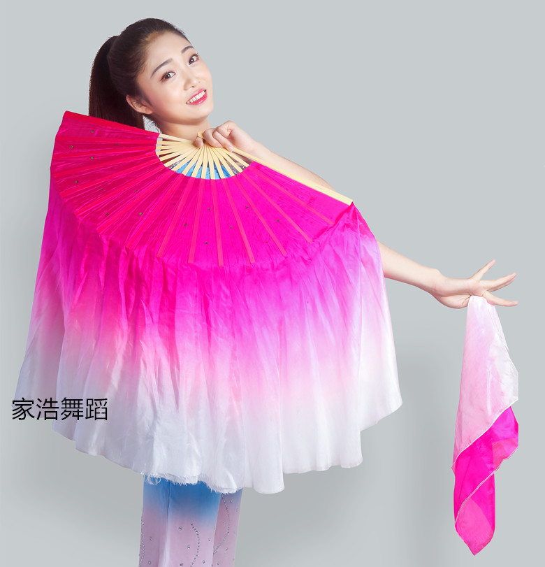 包邮舞蹈扇子跳舞扇成人真丝双面胶州秧歌扇演出大扇渐变舞表演扇在类目 运动/瑜伽/健身/球迷用品, 舞蹈/健美操/体操, 更多舞种, 更多舞蹈配饰中 - 来自Buy2taobao.com提供专业的淘宝代购服务
