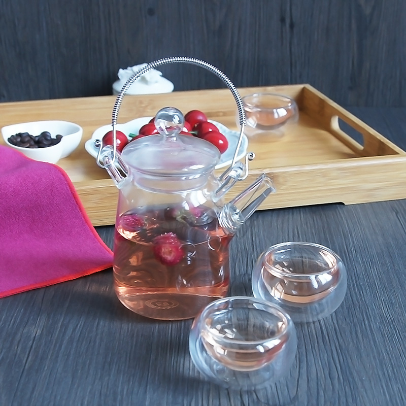 Heat Glass scented tea Kung Fu teapot Refinement Gantry pot manual transparent Teapot kettle filter trumpetin the Tableware , Tea set , Teapot category - from Buy2taobao.com to provide professional Taobao agent buy service