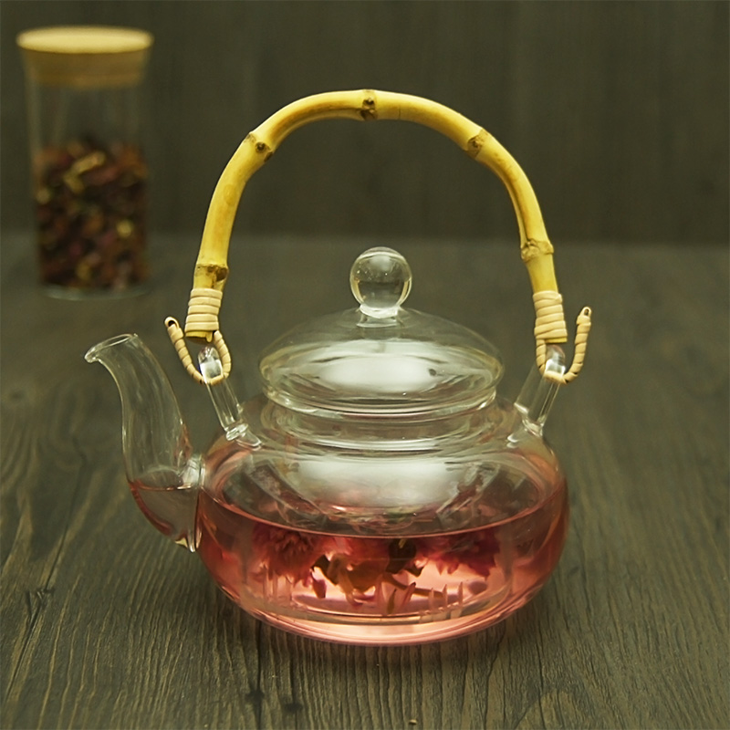 玻璃茶具竹提梁壺加熱壺耐熱玻璃茶壺帶內膽過濾杯竹制把手創意壺在類目 餐飲具, 茶具, 茶壺中 - 來自Buy2taobao.com提供專業的淘寶代購服務