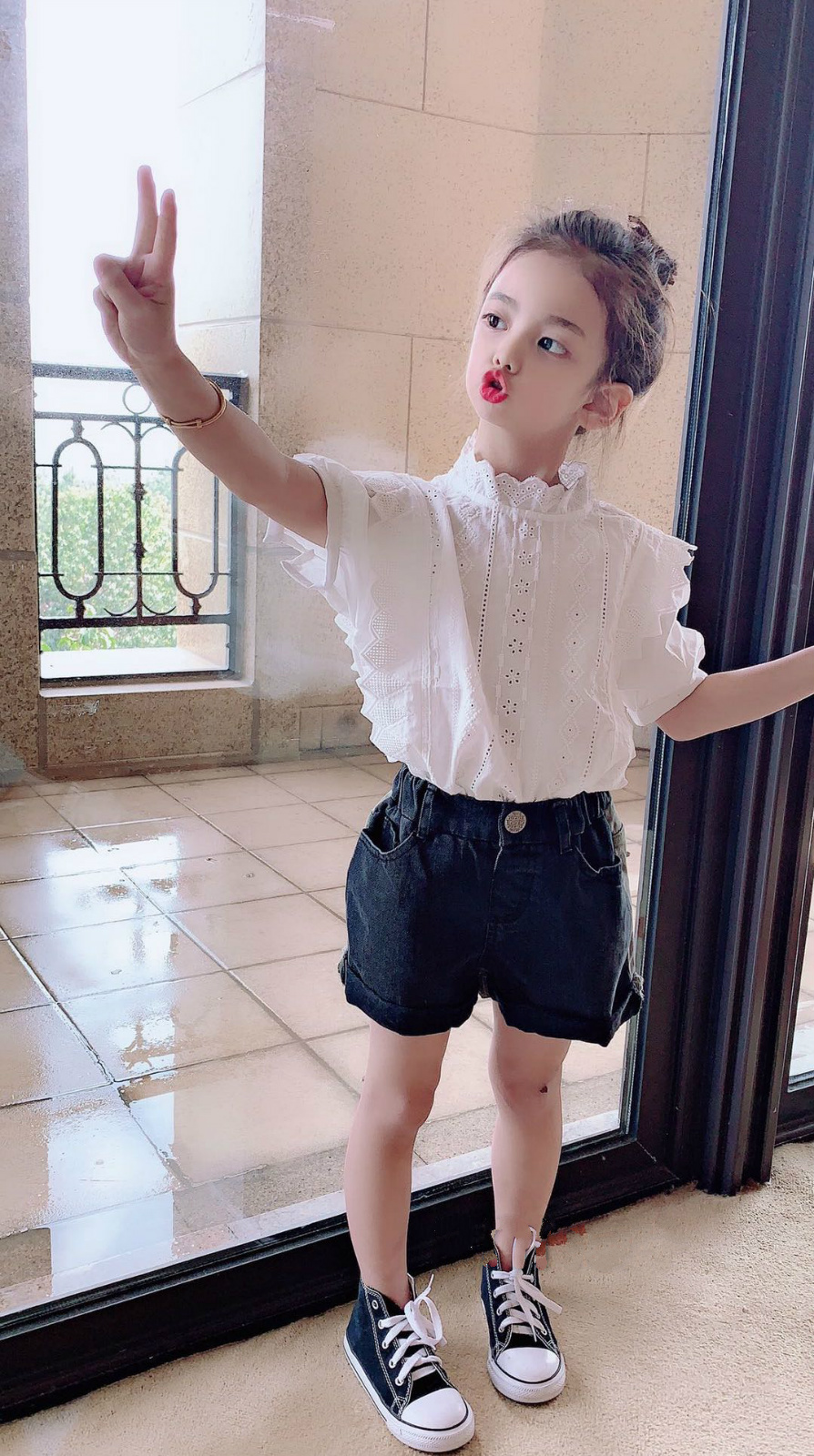 波拉borabora韩国童装女童娃娃衫2019新款夏季短袖衬衫公主上衣潮在类目 童装/婴儿装/亲子装, 衬衫中 - 来自Buy2taobao.com提供专业的淘宝代购服务