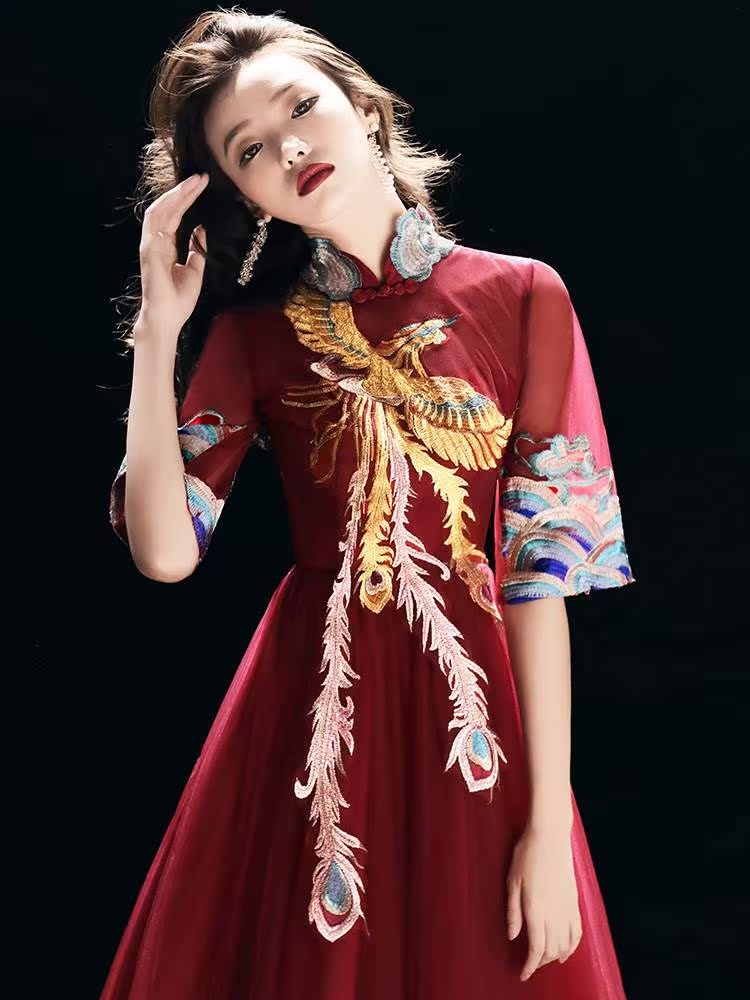 敬酒服新娘2019新款春款女显瘦答谢宴结婚衣服回门订婚红色礼服裙|ruв категории Женская одежда, Cвадебные платья, платье/вечернее платье - от Buy2taobao.com для оказания профессиональной услуги покупки агента Taobao