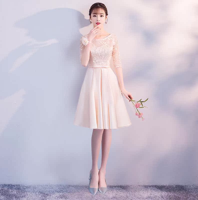 Show thin Bridesmaid full dress Sister skirt have more cash than can be accounted for birthday Chinese style Ladies graduation Host lovely Annual meeting Autumnin the Women's clothing/Boutique , Wedding/Cheongsam/Formal dress , Formal dress/Evening category - from Buy2taobao.com to provide professional Taobao agent buy service