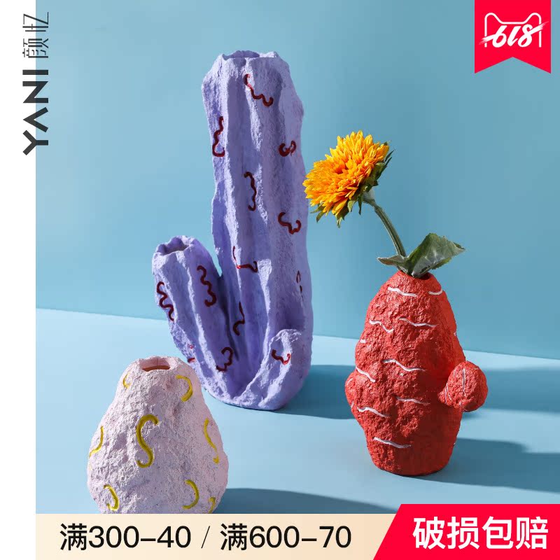 originality resin Macaroon vase lovely modelling desktop Entrance a living room Cactus Nordic Decorationin the Home accessories , Decoration category - from Buy2taobao.com to provide professional Taobao agent buy service