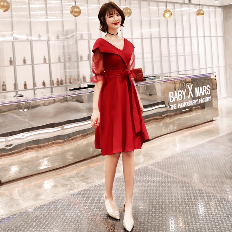 敬酒服新娘2019春夏短款结婚衣服显瘦红色晚礼服裙女现代平时可穿|msdalam kategori Butik wanita / wanita, perkahwinan/Cheongsam/pakaian, pakaian/malam - dari Buy2taobao.com untuk memberikan perkhidmatan ejen Taobao profesional membeli