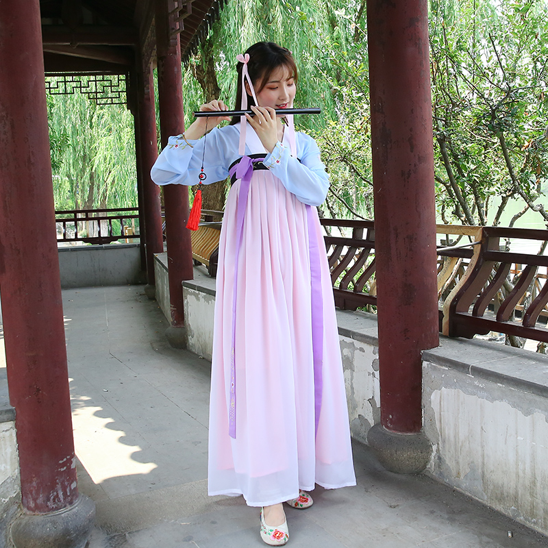 2019新款改良古风汉服女中国学生古装长裙襦裙风汉元素超仙女裙|ruв категории Женская одежда, костюм/национальная одежда/театр костюм, национальная одежда/этап погрузки - от Buy2taobao.com для оказания профессиональной услуги покупки агента Taobao