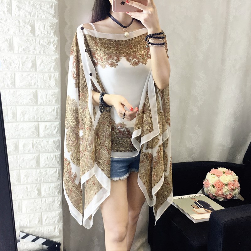 2019 summer new pattern Retro Ethnic style fashion Versatile Chiffon shirt printing Sunscreen Lace shirt Shawlin the Play mode/Anime/Periphery/cos/Board games , Cosplay Apparel/Props/Service , Cosplay Women category - from Buy2taobao.com to provide professional Taobao agent buy service