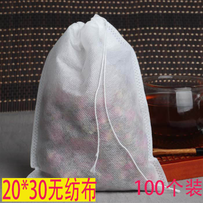 100个20*30cm大号煲汤袋煎药卤料隔渣袋抽线一次性无纺布过滤袋在类目 餐饮具, 茶具, 其它中 - 来自Buy2taobao.com提供专业的淘宝代购服务