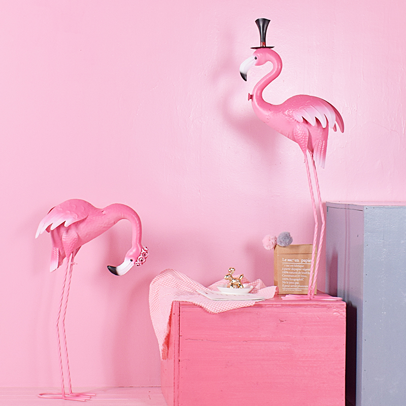 Northern Europe Flamingo Decoration Heart of a young girl ins style shop Home Furnishing ornament Wedding shot propin the Home accessories , Decoration category - from Buy2taobao.com to provide professional Taobao agent buy service