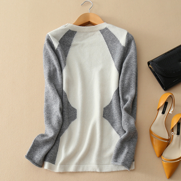 Great cashmere Simplicity three-dimensional Geometry Double color Mosaic Hem Irregular thickening Cashmere sweater Sweaterin the Women's clothing/Boutique , Sweaters category - from Buy2taobao.com to provide professional Taobao agent buy service