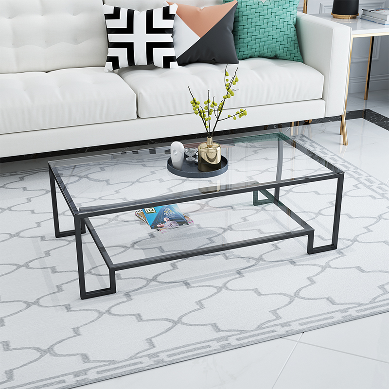 Modern simplicity Tempered glass coffee table Iron art fashion a living room Northern Europe originality personality style Office tablesin the Residential furniture , Categories , Tea table category - from Buy2taobao.com to provide professional Taobao agent buy service