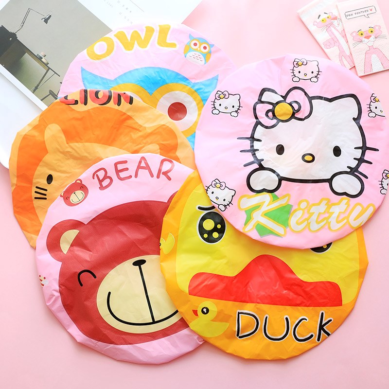 the republic of korea lovely Cartoon Shower cap waterproof Shower cap Female models kitchen Lampblack Hat Bathing cap PVC Bath shower capin the Family/Personal Cleaning Tools , Personal care cleaning appliances , Shower cap category - from Buy2taobao.com to provide professional Taobao agent buy service
