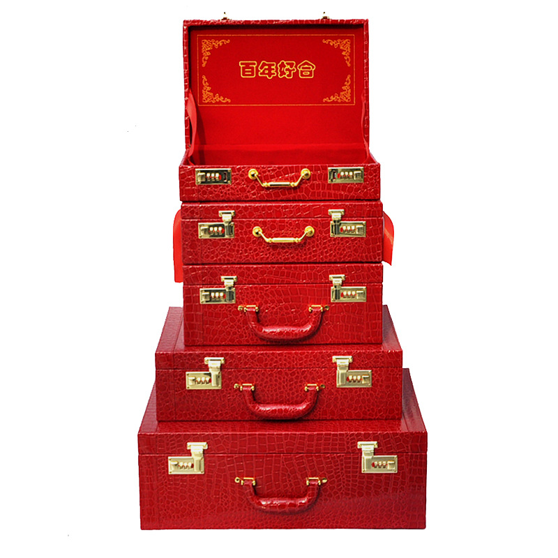 marry Bride-price Gold Box Choi Jin Gift box packaging 10-100 Ten thousand yuan Cash Press box Red envelope portable Wedding celebration "in the Festive supplies/Gift , Red envelope/Packets category - from Buy2taobao.com to provide professional Taobao agent buy service